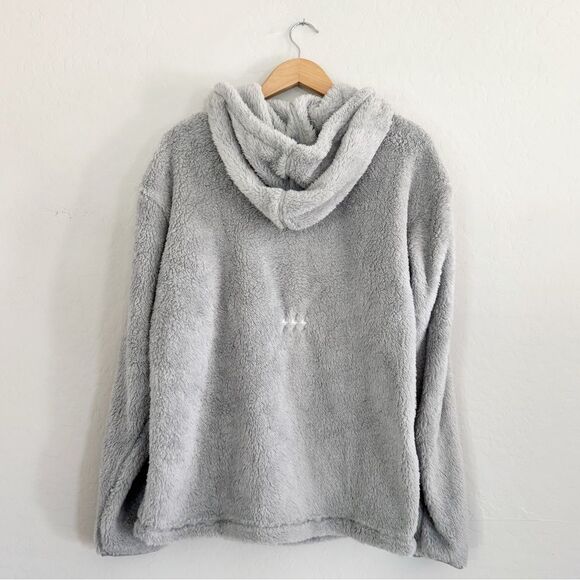 NWT Seek Discomfort Grey Sherpa Hoodie Unisex Size M - Picture 4 of 11